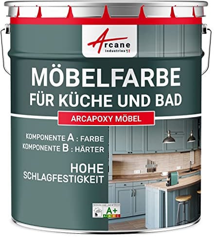 Farbe für Küchenmöbel, Arbeitsplatten und Badezimmer - ARCAPOXY MÖBEL RAL 1015 - Hellelfenbein - 2.5 kg (bis zu 30 m² in 2 schichten)