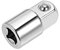 sourcing map 1/4 Inch Drive (F) x 3/8 Inch (M) Socket Adapter, Female to Male, Cr-V (Silver)