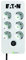 Eaton Protection Box 6 DIN Bloc multiprise avec protection contre les surtensions 6 prises Schuko Blanc