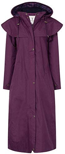 LightHouse Outback Women's Full-Length Waterproof Raincoat - Lightweight, Durable, Stylish - Perfect for Outdoor Adventures - Plum - 6