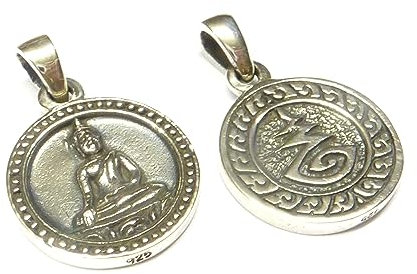 Anhänger Buddha, Kettenanhänger, Motivanhänger Sterlingsilber, Schutzsymbol, Unisex