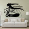 JXAA Anime weibliche Krieger mit Schwert Wandtattoo Anime Aufkleber Familienleben und Mädchen Zimmer Dekoration abnehmbar 57x40cm