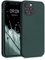 kwmobile Case Compatible with Apple iPhone 12 / iPhone 12 Pro Case - Slim Protective TPU Silicone Phone Cover - Moss Green