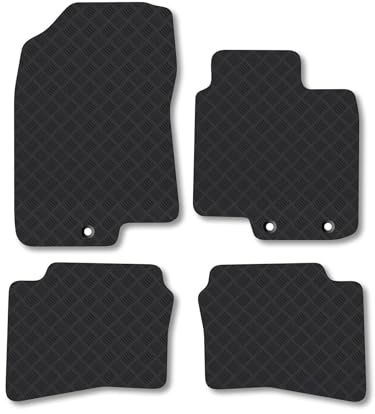 Fits Hyundai i20 (2015-2020) 3mm Rubber Car Mats | Tailored Fit Durable Floor Mats Full Coverage Protection Waterproof Accessories Easy Clean Anti Slip Made in the UK