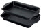 Prestige Aerolift Roasting Tray Twin Pack - Non Stick Baking Trays for Oven with Extra Large Handles, Dishwasher Safe Durable Carbon Steel Bakeware 9x13 & 10x14, Black