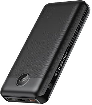 VEGER Power Bank 30000mAh, 20W Ricarica rapida caricatore portatile con LED Display, USB C Powerbank con 2 Ingressi e 4 Uscite per iPhone 14/13/12/11/Pro Samsung Huawei iPad Smartphone Tablet Switch