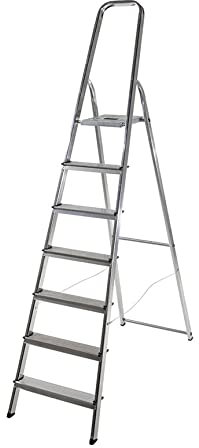 Escabeau Domestique Pliant 7 marches Selekta FrontAlu