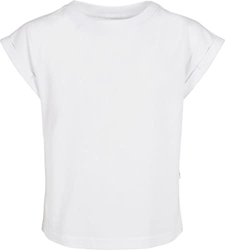 Urban Classics Mädchen Girls Organic Extended Shoulder Tee T Shirt, Weiß, 134-140 EU