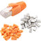 Greluma 25 Pcs CAT6 Connecteurs RJ45 Métalliques Blindés Prise Modulaire - Cat 6 FTP 8P8C Réseau RJ45 Câble Connecteur Ethernet à Sertir (Trou de Fil 1.2mm/0.047in) avec CAT6 Soulagement de Tension