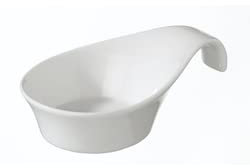 METRO Professional Lot de 3 bols à apéritifs en forme de cuillère Blanc crème Ø 12 cm, Cuillère à amuse-bouches Vilo, porcelaine