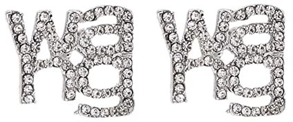 Fancy Combs Strass Broschen Kristall Wang Brief Brosche Abzeichen Schal Pins Ohrringe Schmuck für Damen Mädchen Mode Bekleidung Accessoires