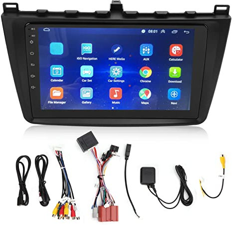 Reproductor Multimedia para coche, 9 pulgadas Wifi Gps navegación Fm Radio 16 gb + 1 gb Bluetooth para Android 10,1 ajuste de repuesto para Mazda 6 Gh