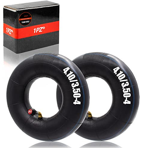 1PZ T4W-X02 2x Cámaras de aire 4.10/3.50-4 para ruedas de Carretilla Carro de jardín Tractor Cortacésped Mini Quad, Para Neumatico 3.50-4 4.10-4