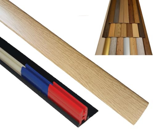Warm Oak Multi Floor Threshold Strip 50mmx900mm Multi-Height/Pivot Easyclip Adhesive