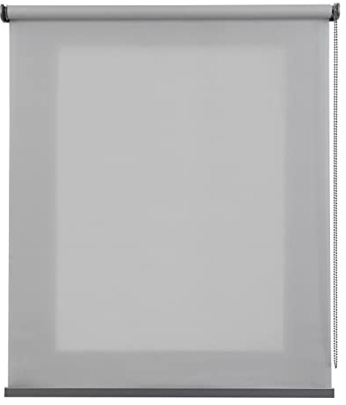 Tenda a rullo traslucida Plus, tenda a rullo premium con finitura metallizzata. Tenda moderna con aspetto tessile, per finestre e porte, fino a 200 cm! | Plus Grigio Chiaro, 180 cm x 250 cm