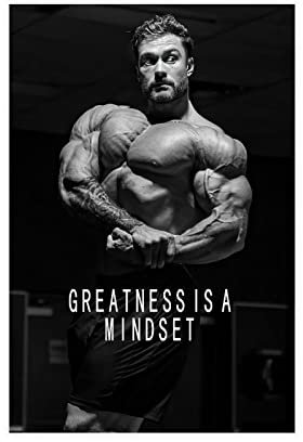 YOLANCH Chris Bumstead Bodybuilder Poster - Bodybuilding Motivation Leinwand Wandkunst Dekor für Wohnzimmer Schlafzimmer - 40 x 60 cm