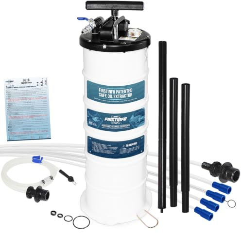 FIRSTINFO A1108US 9L Pneumatic/Manual Oil Extractor | Pressure Gauge