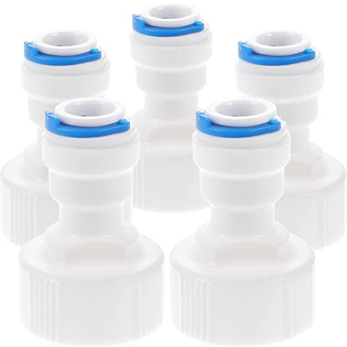 UKCOCO Adattatore Filettato Dritto Npt Da 3/4 A 3/8 Tubo Od Push Fit Attacco Rapido Raccordi Ro In Plastica Accessori Per Depuratore D'acqua 5 Pezzi
