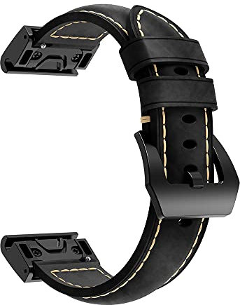 REYDA 20mm Quick Fit Lederarmband Kompatibel für Garmin Fenix 7S/7S Pro/6S/6S Pro/5S/5S Plus Armband Leder, Weich Lederband Sportarmband Uhrenarmband Ersatzarmband für Garmin Instinct 2S/Descent Mk2S