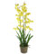 Leaf Design UK Realistic Artificial Orchid Flower Display in Pot, 105cm, 105cm Oncidium Yellow