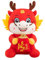 LICHENGTAI Dragon en Peluche, Mignon Anime Dragon Peluche 2024 Zodiaque Chinois Nouvel an Joyeux Animal poupée Mascotte Enfants Jouet décoration de la Maison pour décoration du Festival du Printemps