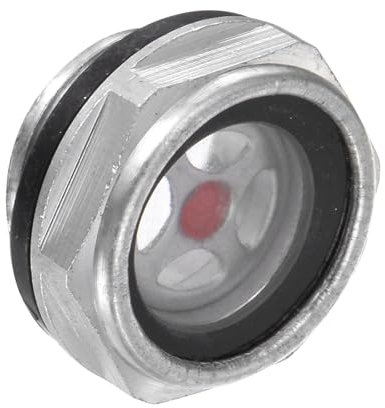 CoCud Vetro Livello Olio Compressore Aria, | Maschio M20x1.5mm | Finestra Vetro Indicatore Testa Esagonale Alluminio - (Applicazioni: Accessori Cambio), 1Pz