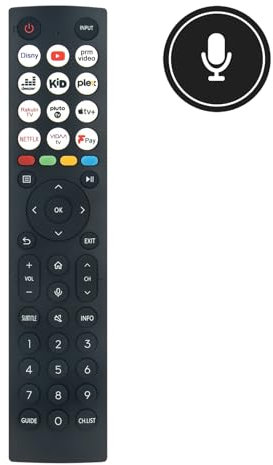 VINABTY Nouveau ERF2K36H Télécommande de Remplacement ERF2K36-0011 Télécommande pour Hisense TV ERF2K36H ERF2K36-0011 Remote Controller