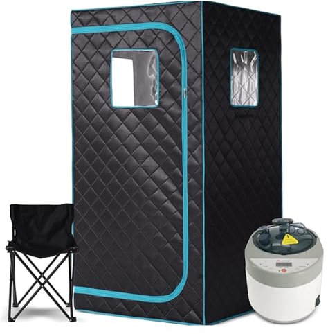 Sauna a vapore domestica Sauna a e domestica, macchina for sauna benefica for la pelle da 4,0 litri, tenda da sauna con struttura in acciaio semplice for bagno termale dimagrante Portatile e convenien