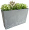 Valle Verde 2in1 Blumenkasten Pflanzenkasten Blumentopf mit Einsatz für Zuhause Garten Terasse Rechteckig 12 Liter Kunststoff 56,1 cm x 36,2 cm x 18,8 cm Grau (Beton-Optik)