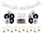 Umrah Mubarak Party Decoration Banner Balloons Cake Cupcake Toppers - Silver
