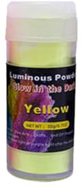 iSpchen Polvo fluorescente, pigmento de colores neón nights pintura para tela fluorescente para festivales, fiestas, baby shower, sesiones de fotos, fotos y acción, color amarillo 20 g/botella