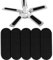 5 Piezas de Filtros para Ventilador de Techo, Filtros de Aire de Carbón Activado Almohadillas Purificadoras de Aire para Ventilador de Techo para La Oficina en el Hogar Elimina Olores Polvo