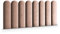 Muralo Panneau mural rembourré, moderne, en velours Magic Velvet, tête de lit, coussin lombaire, pour chambre à coucher, salon, lit, rose, 30 x 80 cm