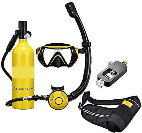Réservoir de plongée sous-marine Snorkel Plongée Sous-marine Recycleur Équipement Portable De Plongée En Apnée Profonde Mini bouteilles de plongée portables ( Color : Blackhead in yellow bottle , Size
