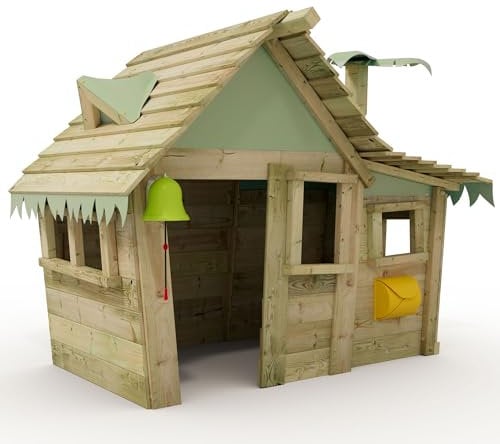 Wickey Maison de Jeu Casita - Maison de Jeu en Bois pour Enfants, Maison de Jardin pour Enfants, extrême résistante aux intempéries - en Bois Massif imprégné sous Pression - Vert Pastel
