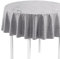 LILENO HOME Tischdecke abwaschbar als Meterware 140 cm rund (Schnittkante) in Pusteblume grau Motiv - Wachstuchtischdecke wasserabweisend ideal als Tischtuch o. Tischläufer für Bierzeltgarnitur