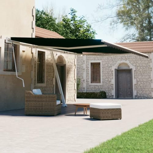 LXYZWRW Lawn & Garden Freistehende, manuell einziehbare Markise, 500 x 300 cm, Anthrazit, Outdoor Living