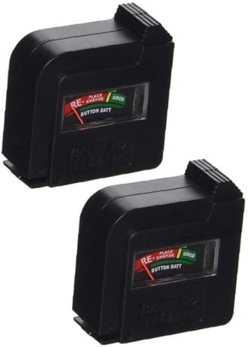 2 Pcs Black Bt-860 Battery Tester Checker Battery Volt Tester Monitor Electrical Equipment for 9v 1.5v Button Cell