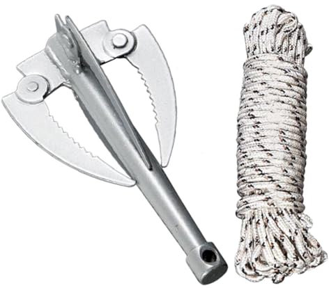 HIAKDOFT Unkrautentferner mit Sägezähnen Zusammenklappbares Teichwerkzeug für Effektives Entfernen von Wasserpflanzen Schnur für