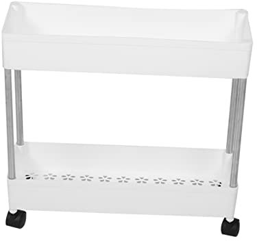 Didiseaon 1pc Multi Layer Kitchen Trolley Rack with Wheels Floor Type Storage Trolley Stand Portable Utility Cart for Easy Organization Kitchen Bathroom and Laundry Strong and Ventilated