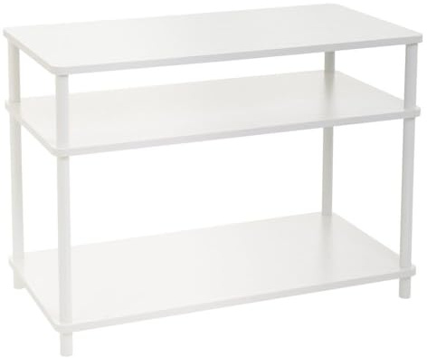 Meuble TV en MDF et métal Blanc