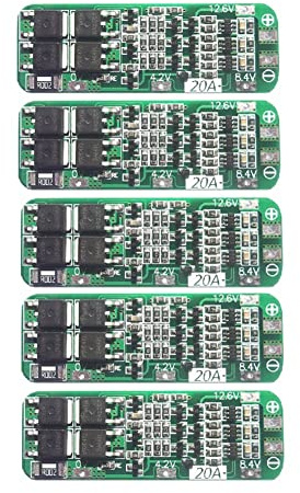 Aboiled 5PCS 3 Serail 3S 20A Li-Ion Lithium Battery 18650 Charger Protection Board Battery Board PCB 12.6V Cell