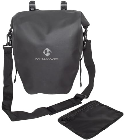 M-Wave Gepäckträgertasche, wasserdicht, 15 L, Rough Ride II Rack Black Series