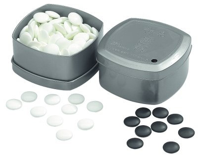 Philos - 4301 - Pions De Go De Verre Set - Noir/Blanc