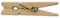 LWR CRAFTS Mollette in legno piccole 1-7 / 8 4,8 cm 50 pezzi per confezione (naturale)