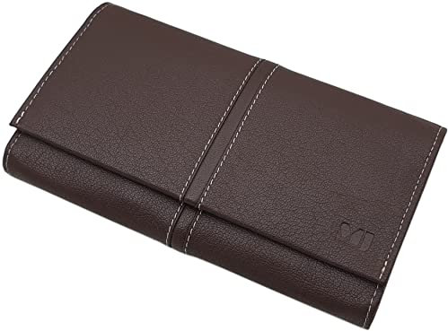 myledershop Grand Cuir de Buffle Femme Porte-Monnaie en 3 différentes Couleurs (Marron)