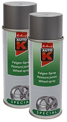 Kwasny Felgen Lackspray Silber 400Ml Spraydose Felgenlack Felgenspray Titansilber 2X
