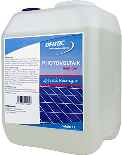 Photovoltaikanlagenreiniger 5 Liter Kanister | Flüssigkeit zur Solar-Reinigung von Photovoltaik, Solarpanel, Solaranlage, PV Anlage, Solarzellen