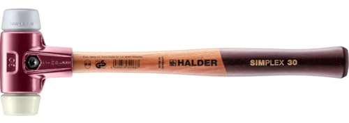 SIMPLEX-Schonhammer, TPE-mid/Nylon; mit Tempergussgehäuse und hochwertigem Holzstiel | D=30 mm | 3038.030