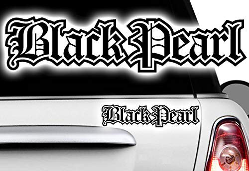 HR-WERBEDESIGN 2X Black Pearl Hardcore Iron Cross Oldschool Eisernes Kreuz Aufkleber Sticke Rat
